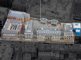 Aerial view of the former High School of Glasgow 